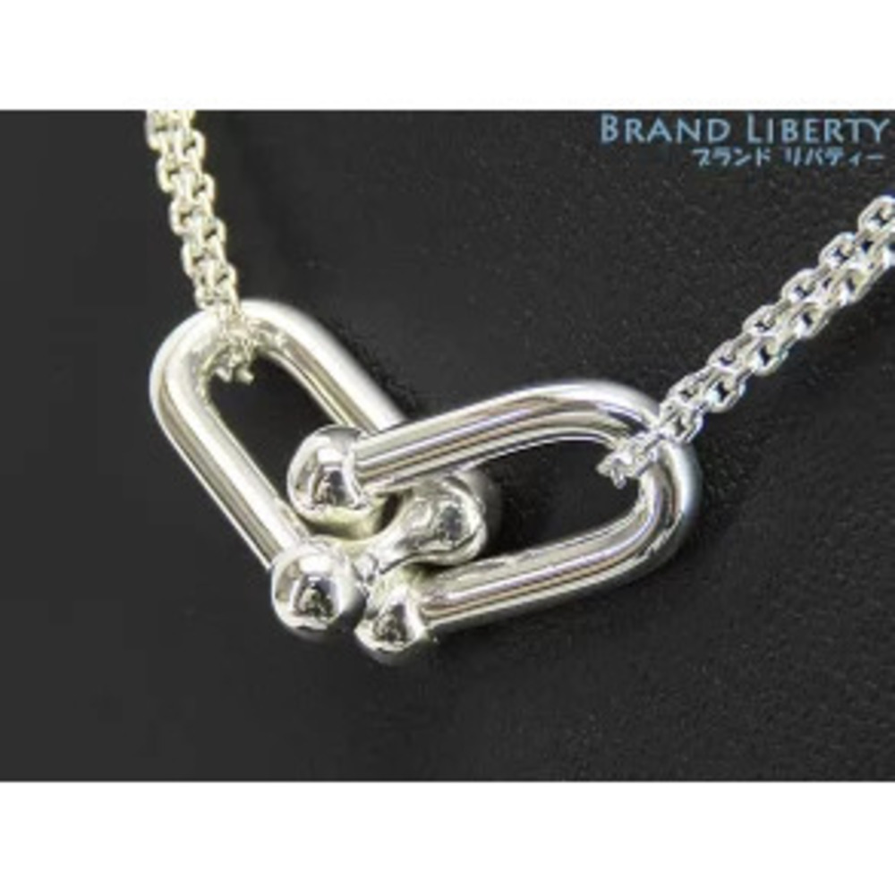 Tiffany Co Double Link Necklace Sterling Silver Pendant